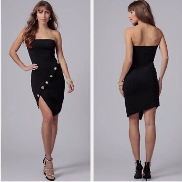 JAYGODFREY Asymmetrical Strapless Dress NWT Size 2 - Picture 3 of 5